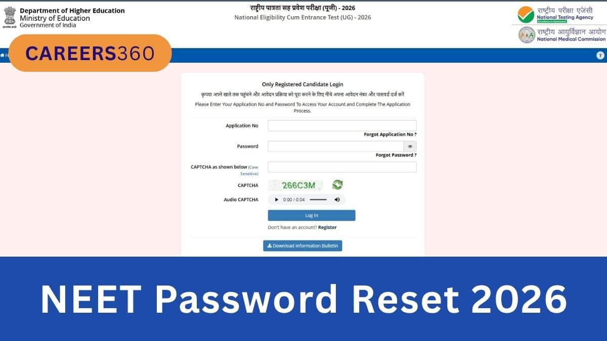 NEET Password Reset 2026: Online Link, Security Questions, Verification Code